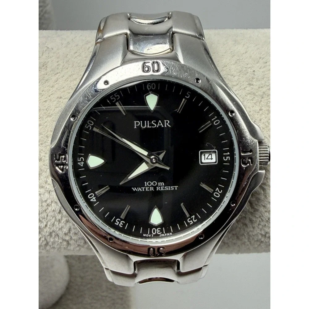 Pulsar VX32-X246 New Battery Mens Watch 36MM 6.75